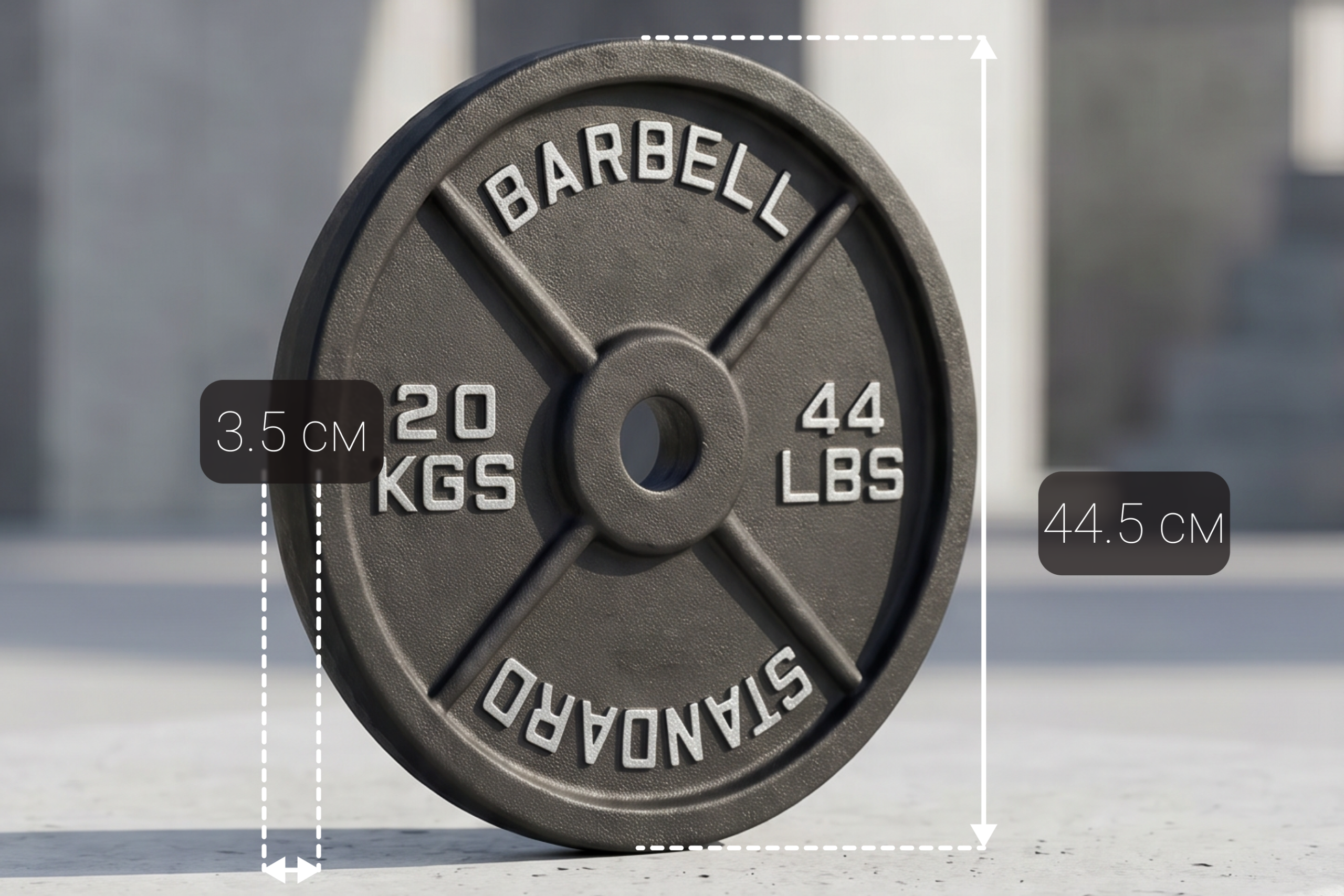 Диск 51 мм. чугунный окрашенный 20 кг, VictoryFit VF-SC512000
