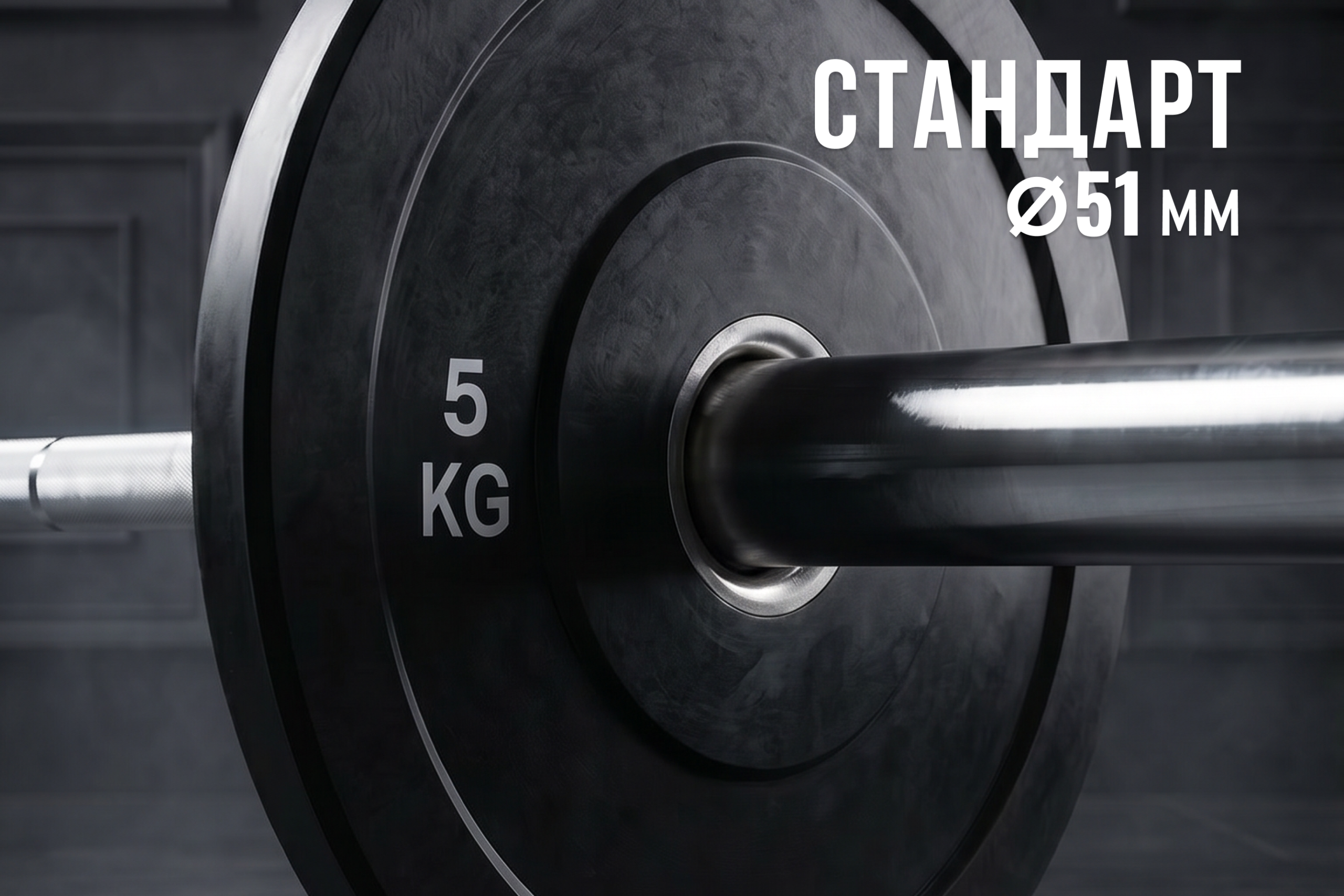 Диск бамперный 51 мм, обрезиненный 5 кг, VictoryFit VF-D51050