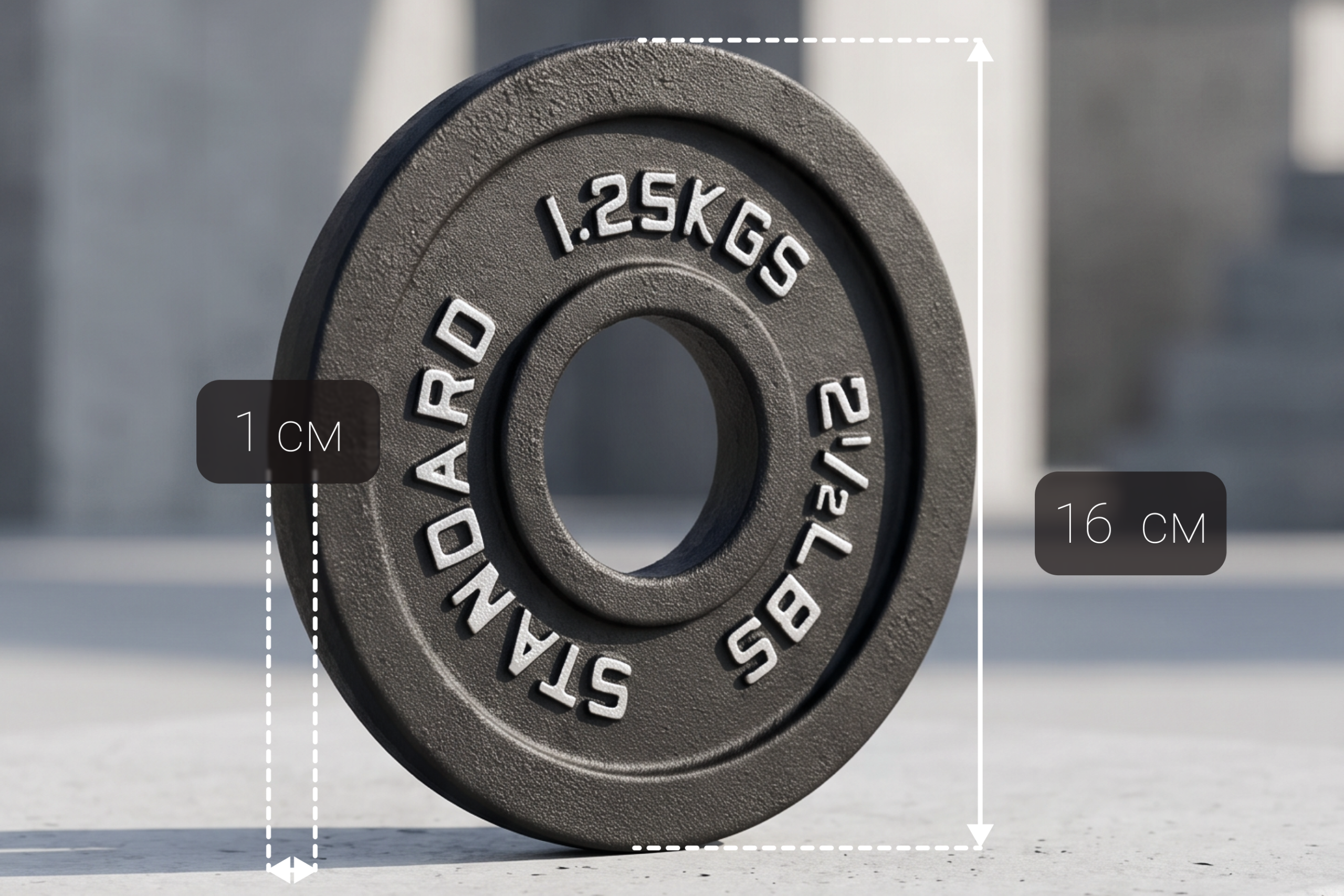 Диск 51 мм. чугунный окрашенный 1,25 кг, VictoryFit VF-SC510125
