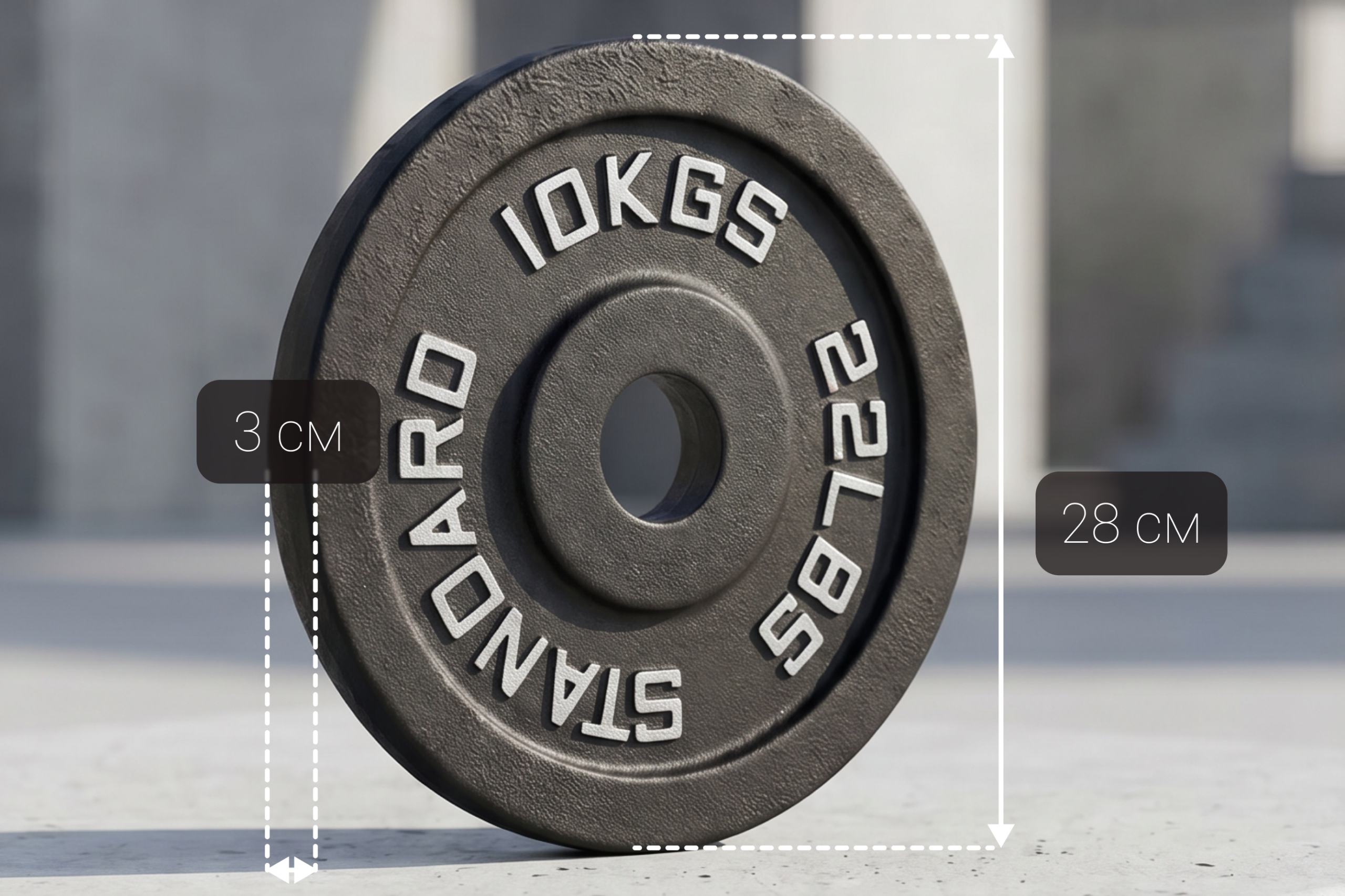 Диск 51 мм. чугунный окрашенный 10 кг, VictoryFit VF-SC511000