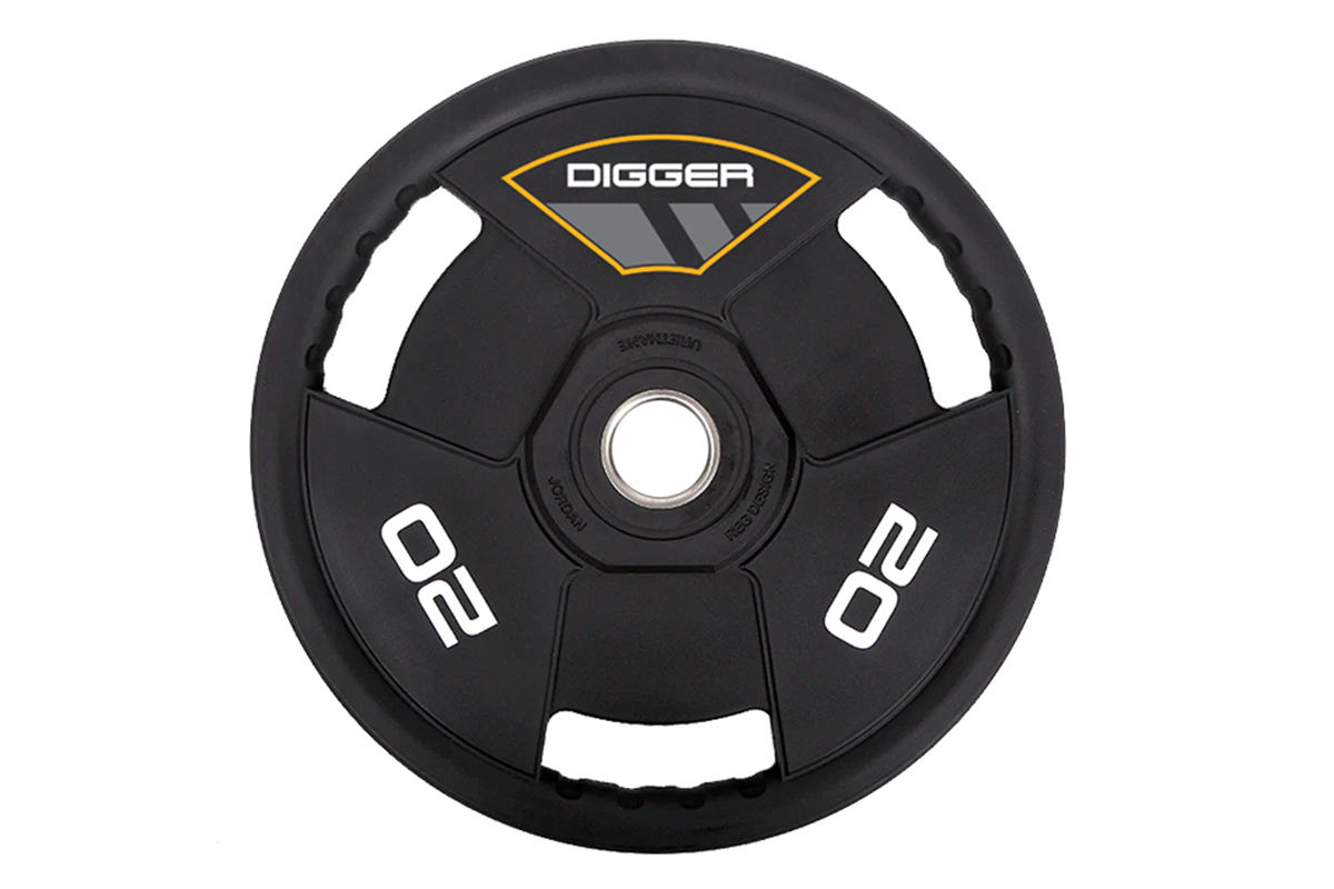 Диск олимпийский полиуретановый 3-х хватовый 20кг Hasttings Digger HD51C3A-20