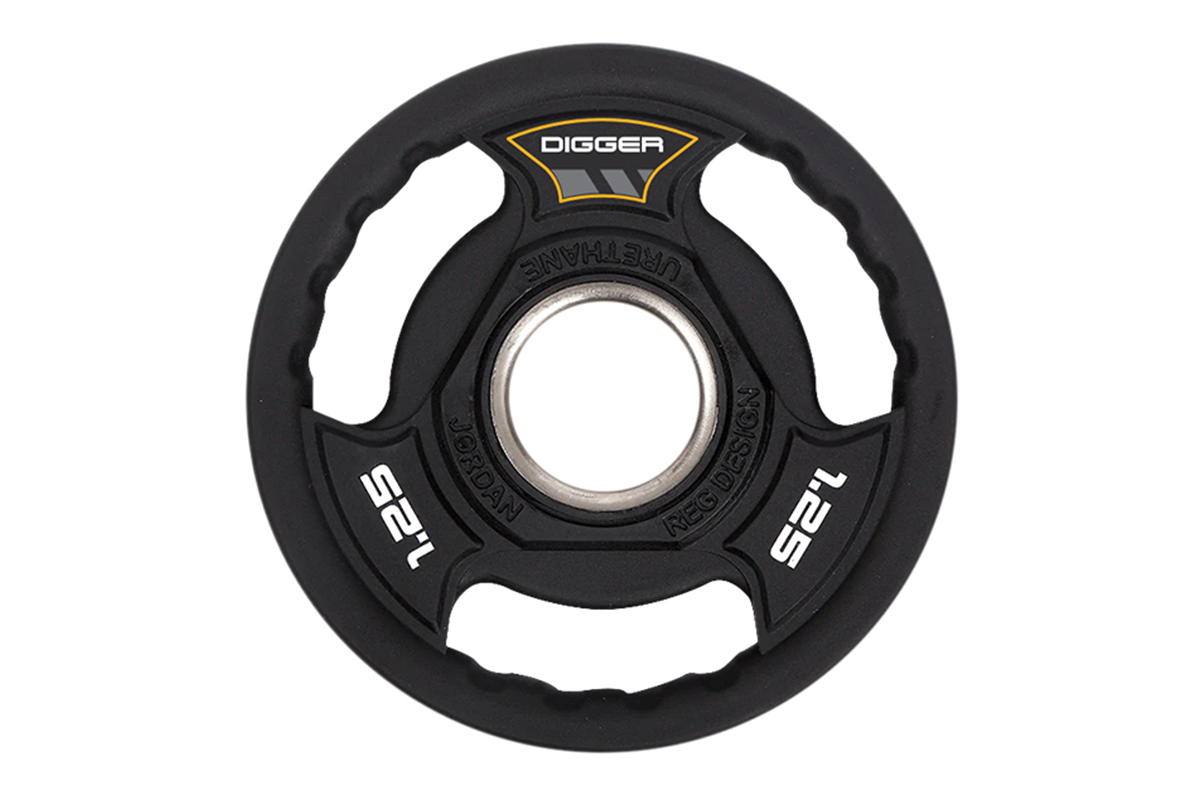 Диск олимпийский полиуретановый 3-х хватовый 1,25кг Hasttings Digger HD51C3A-1,25