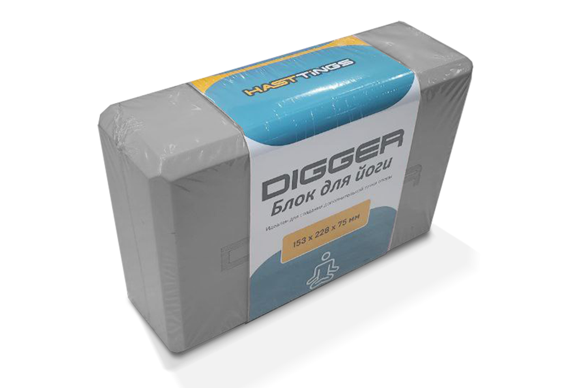Блок для йоги серый Hasttings Digger HD22E1-G