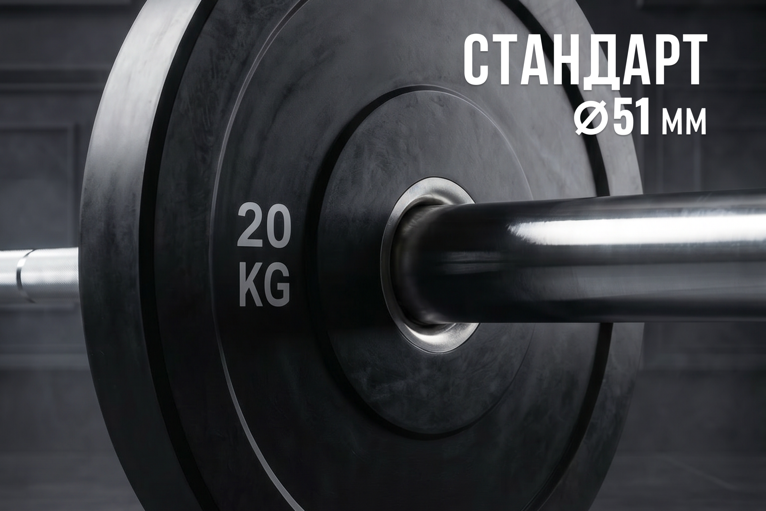 Диск бамперный 51 мм, обрезиненный 20 кг, VictoryFit VF-D51200