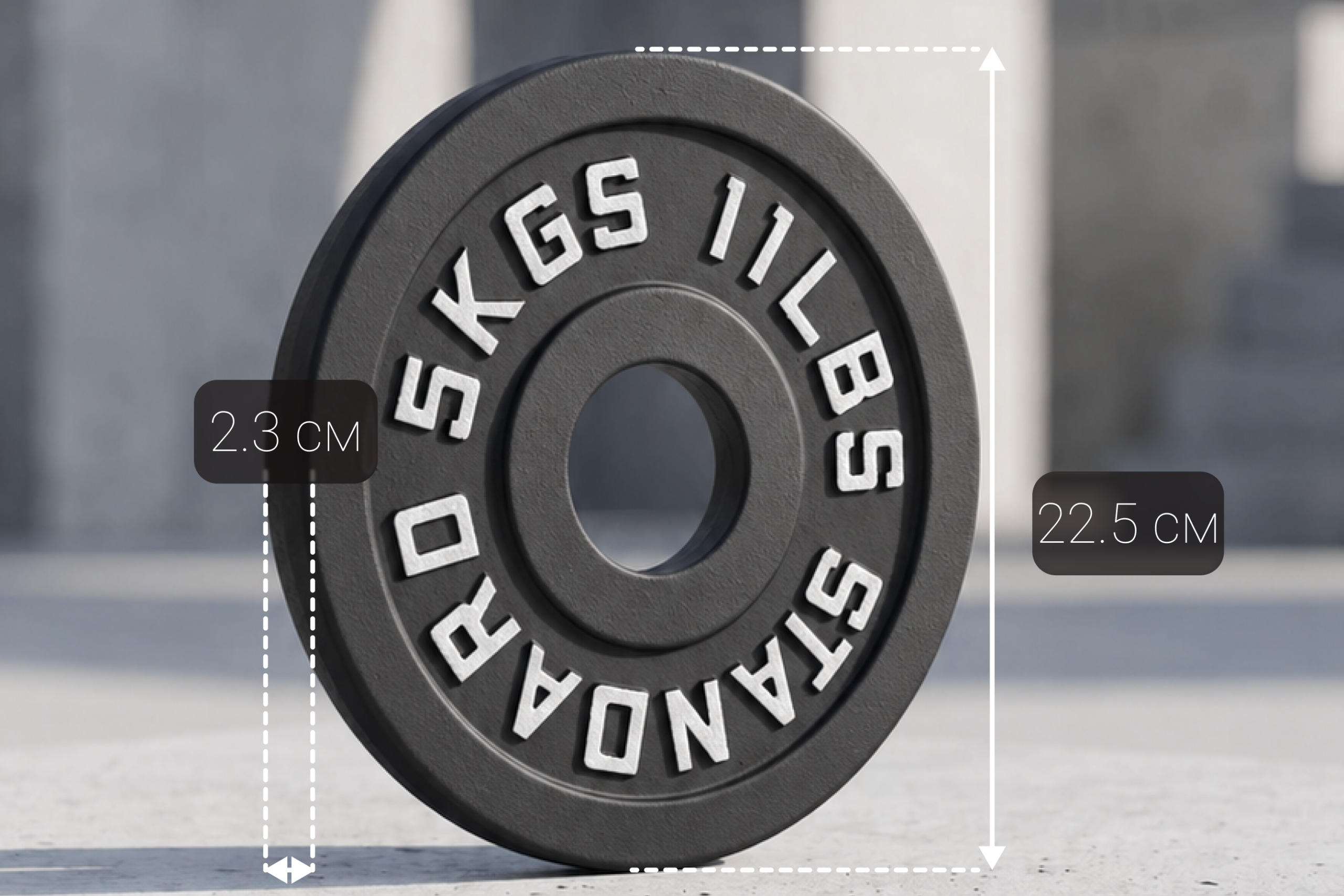 Диск 51 мм. чугунный окрашенный 5 кг, VictoryFit VF-SC510500