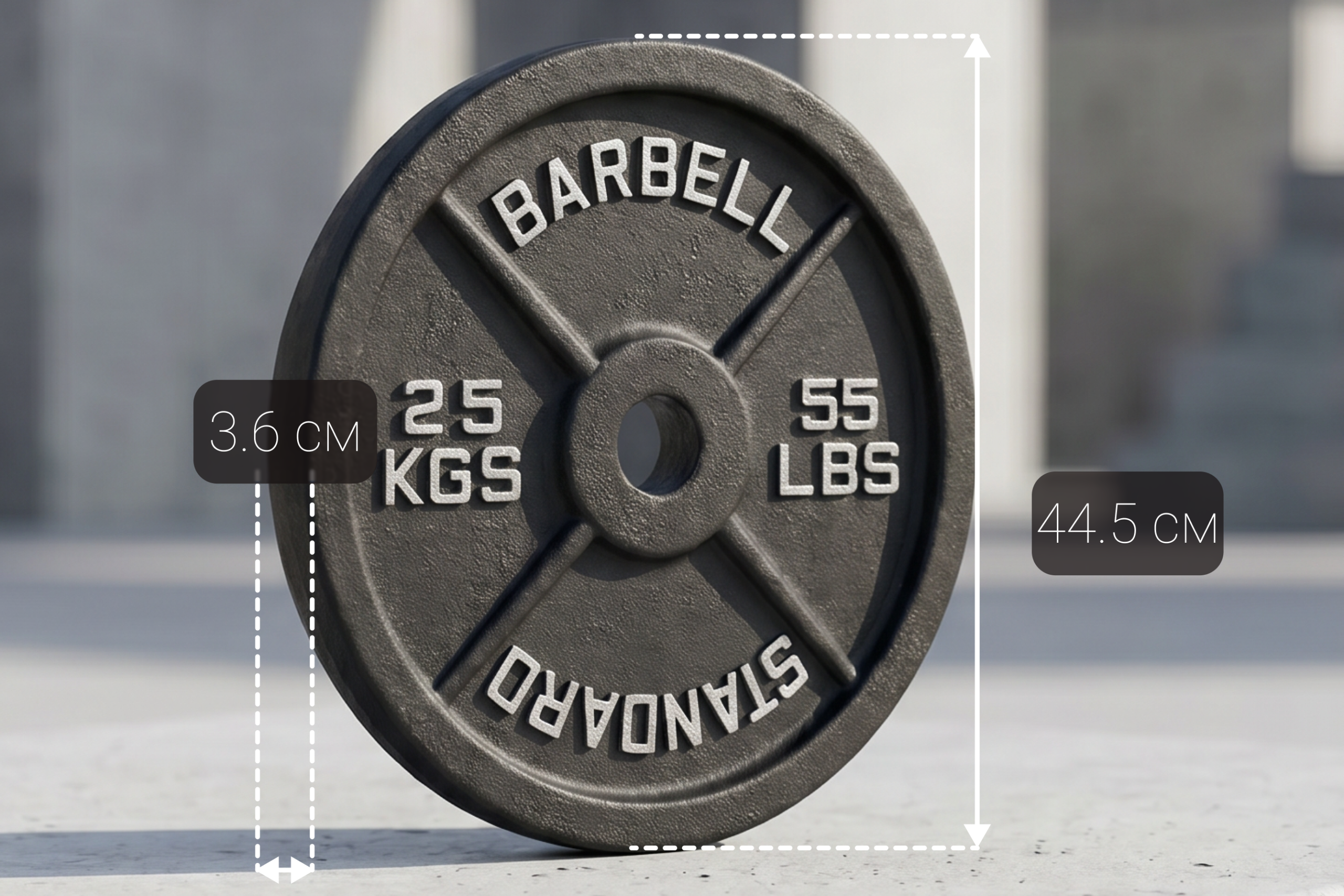 Диск 51 мм. чугунный окрашенный 25 кг, VictoryFit VF-SC512500