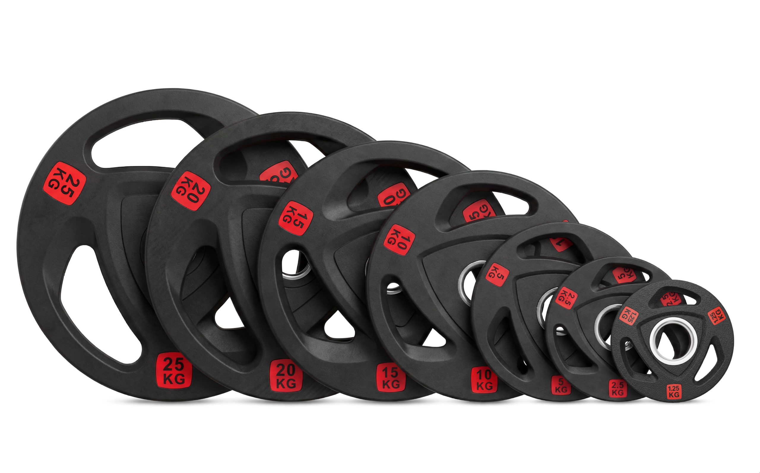 Диск 51 мм. NEO обрезиненный с 3-мя хватами 10 кг, VictoryFit VF-ST51100